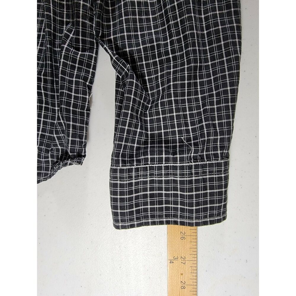 Ralph Lauren Plaid Black & White Long Sleeve Button Shirt - XL - Picture 3 of 8